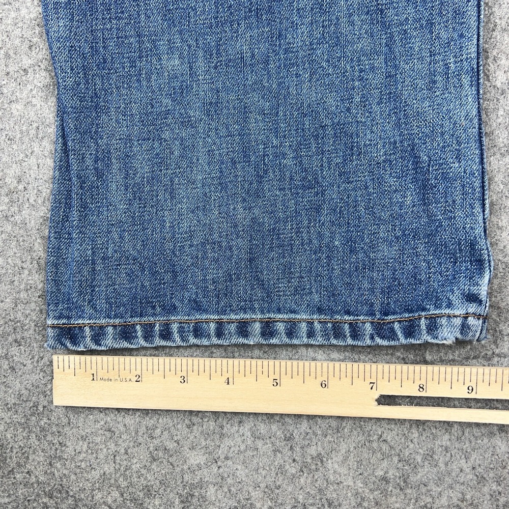 J Crew Jeans Womens 10 Blue Wide Leg Boot Cut Baggy Cotton Denim Pants Y2K VTG - Picture 10 of 12